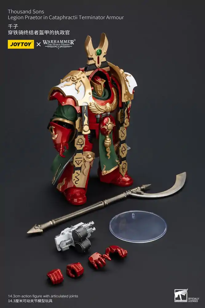 Warhammer The Horus Heresy Figurka Akcji 1/18 Thousand Sons Legion Praetor w Zbroi Terminatora Cataphractii 12 cm zdjęcie produktu