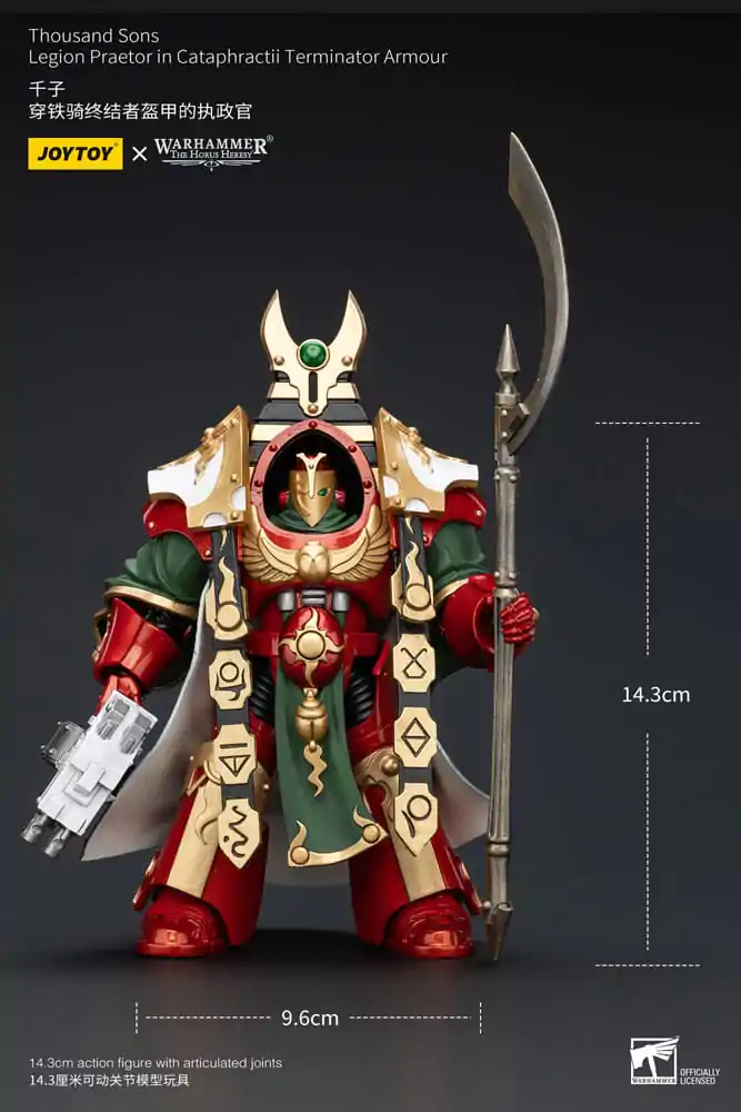 Warhammer The Horus Heresy Figurka Akcji 1/18 Thousand Sons Legion Praetor w Zbroi Terminatora Cataphractii 12 cm zdjęcie produktu