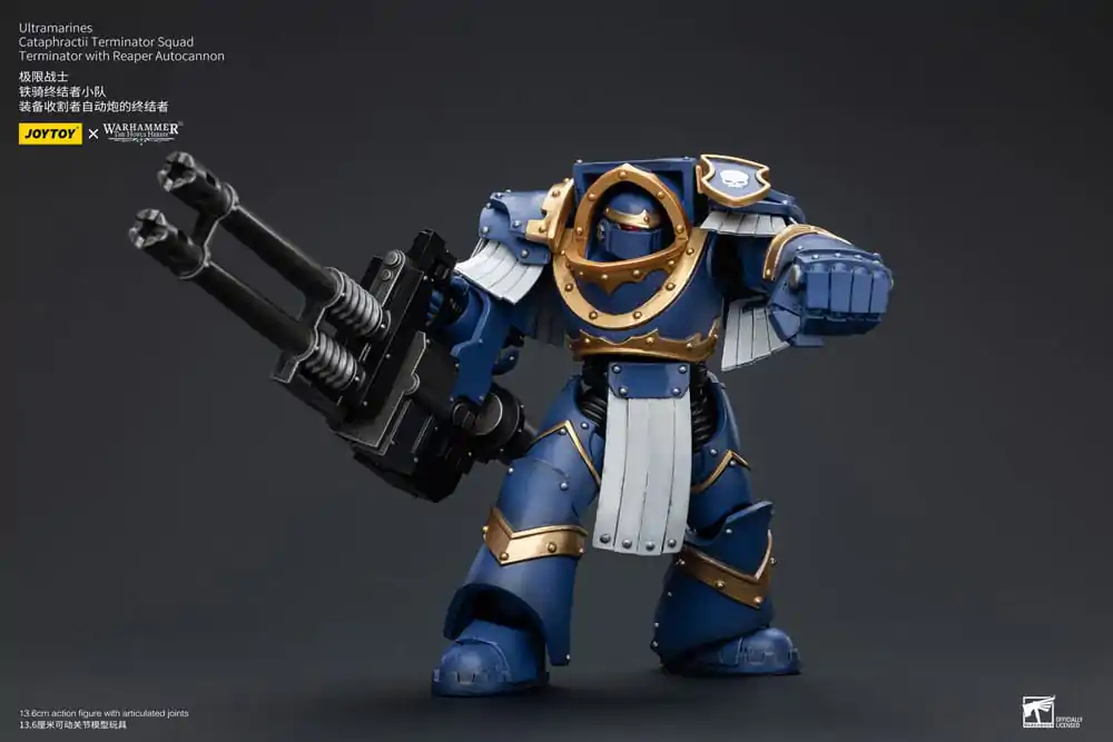 Warhammer The Horus Heresy Figurka Akcji 1/18 Ultramarines Cataphractii Terminator Squad Terminator z Reaper Autocannon 14 cm zdjęcie produktu