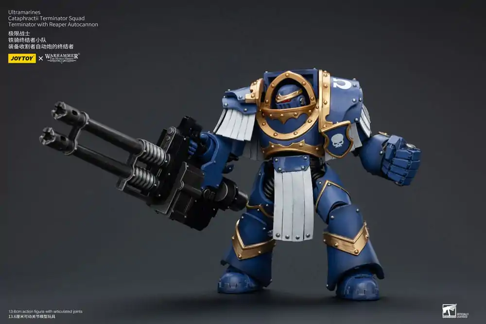 Warhammer The Horus Heresy Figurka Akcji 1/18 Ultramarines Cataphractii Terminator Squad Terminator z Reaper Autocannon 14 cm zdjęcie produktu