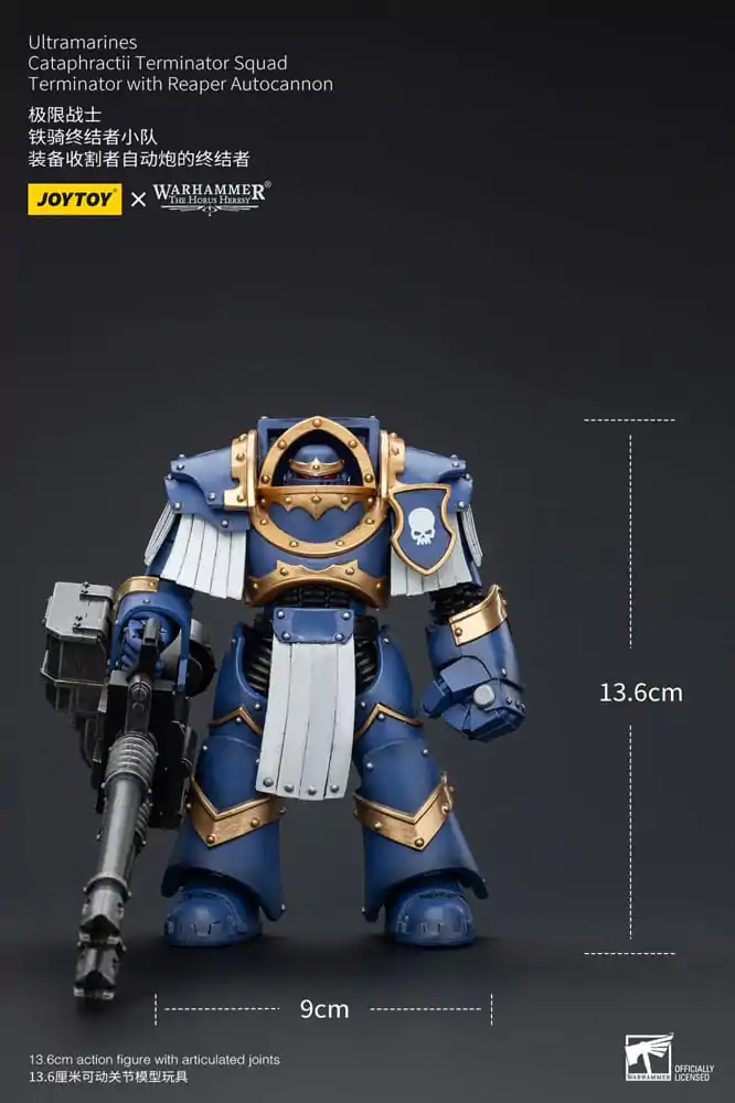 Warhammer The Horus Heresy Figurka Akcji 1/18 Ultramarines Cataphractii Terminator Squad Terminator z Reaper Autocannon 14 cm zdjęcie produktu