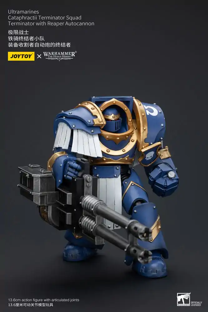 Warhammer The Horus Heresy Figurka Akcji 1/18 Ultramarines Cataphractii Terminator Squad Terminator z Reaper Autocannon 14 cm zdjęcie produktu