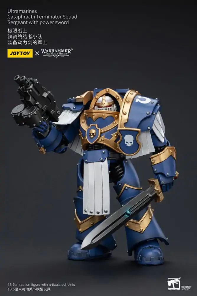 Warhammer The Horus Heresy Figurka Akcji 1/18 Ultramarines Cataphractii Terminator Squad Sergeant z Power Sword 14 cm zdjęcie produktu