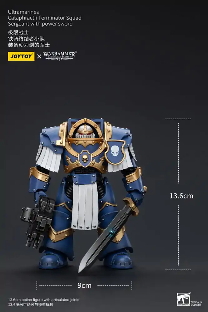 Warhammer The Horus Heresy Figurka Akcji 1/18 Ultramarines Cataphractii Terminator Squad Sergeant z Power Sword 14 cm zdjęcie produktu