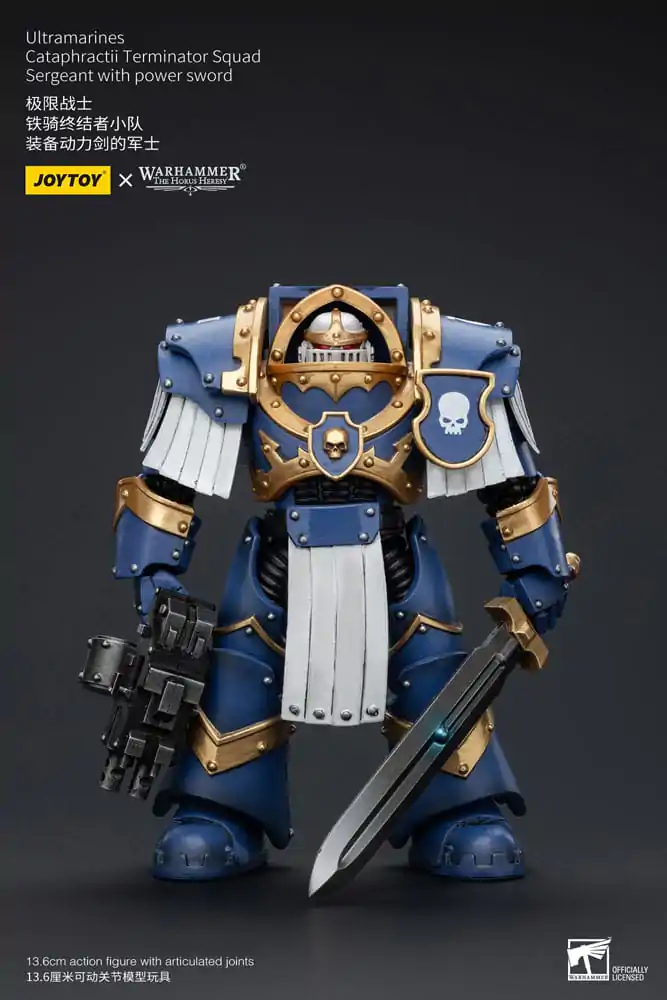 Warhammer The Horus Heresy Figurka Akcji 1/18 Ultramarines Cataphractii Terminator Squad Sergeant z Power Sword 14 cm zdjęcie produktu