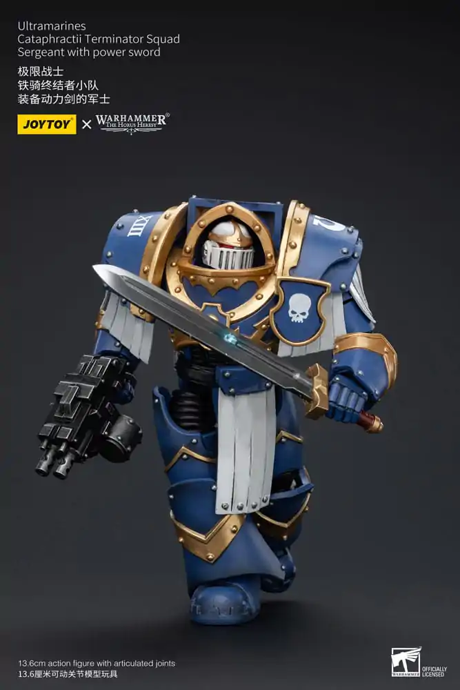 Warhammer The Horus Heresy Figurka Akcji 1/18 Ultramarines Cataphractii Terminator Squad Sergeant z Power Sword 14 cm zdjęcie produktu