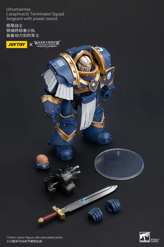 Warhammer The Horus Heresy Figurka Akcji 1/18 Ultramarines Cataphractii Terminator Squad Sergeant z Power Sword 14 cm zdjęcie produktu