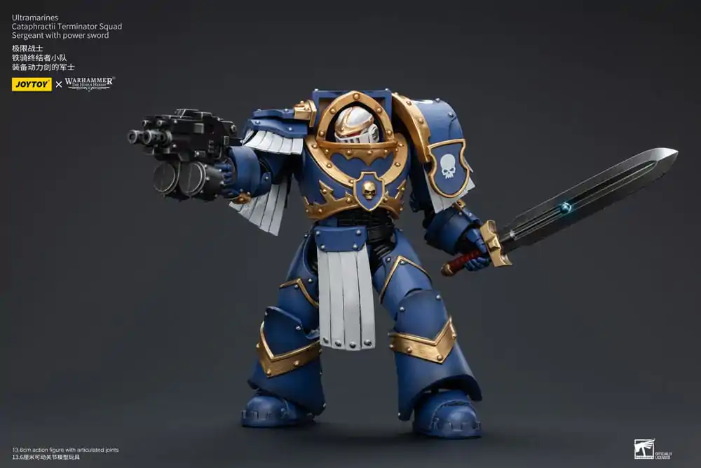 Warhammer The Horus Heresy Figurka Akcji 1/18 Ultramarines Cataphractii Terminator Squad Sergeant z Power Sword 14 cm zdjęcie produktu