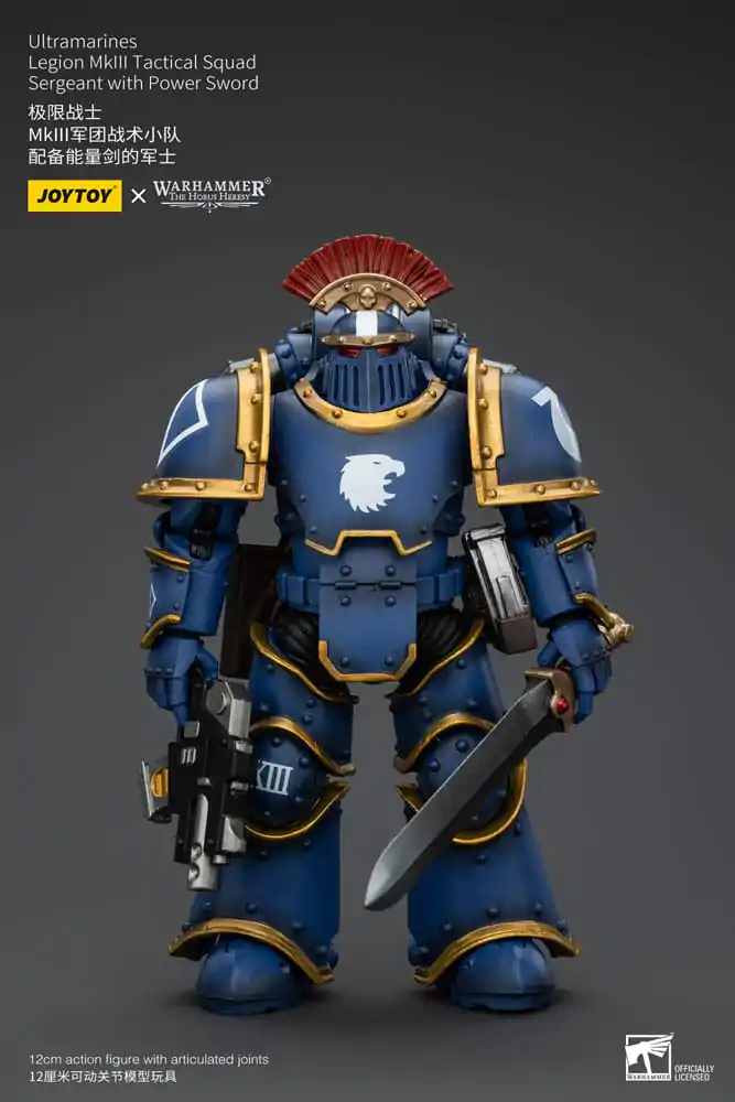 Warhammer The Horus Heresy Figurka Akcji 1/18 Legion Ultramarines MKIII Tactical Squad Sierżant z Power Sword 12 cm zdjęcie produktu