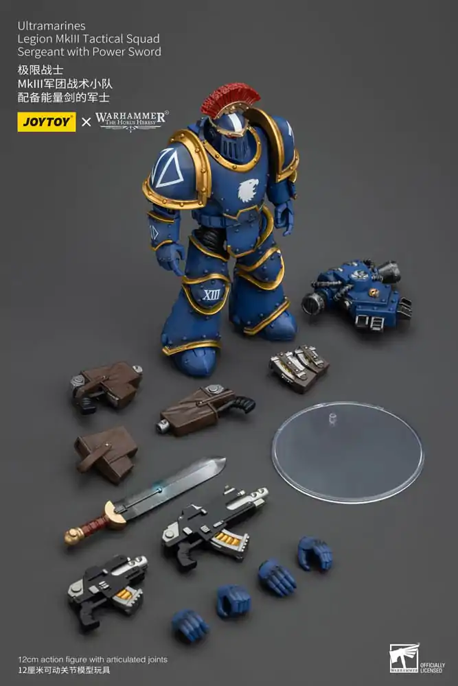 Warhammer The Horus Heresy Figurka Akcji 1/18 Legion Ultramarines MKIII Tactical Squad Sierżant z Power Sword 12 cm zdjęcie produktu