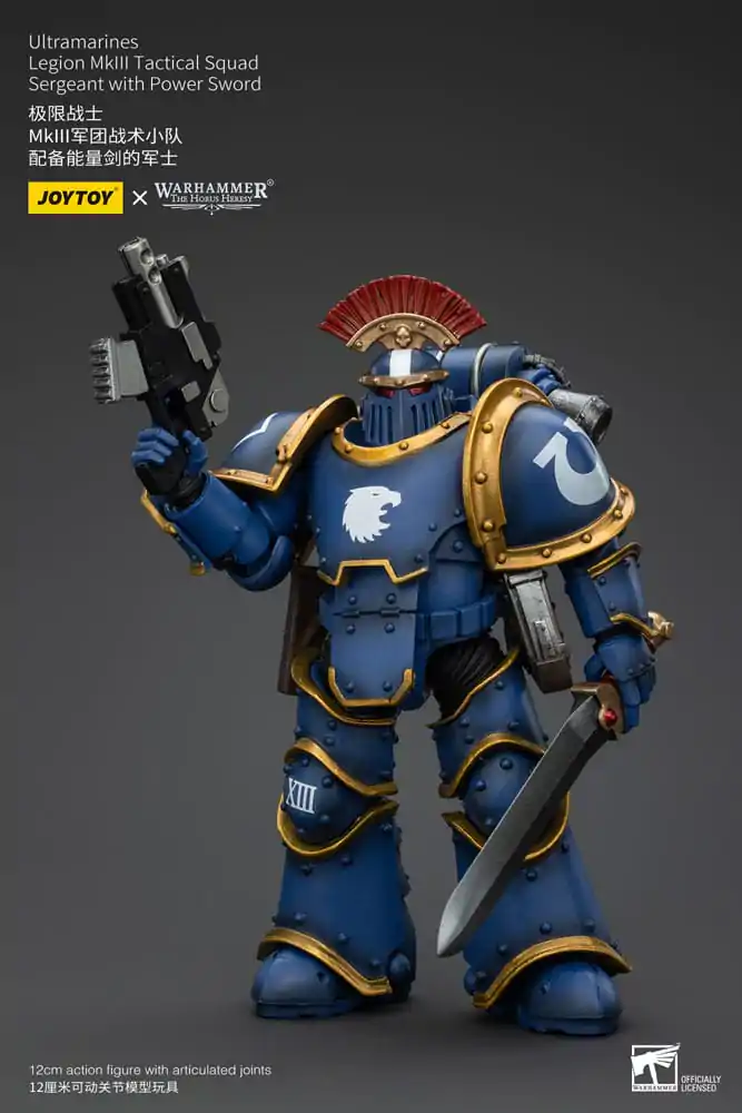 Warhammer The Horus Heresy Figurka Akcji 1/18 Legion Ultramarines MKIII Tactical Squad Sierżant z Power Sword 12 cm zdjęcie produktu