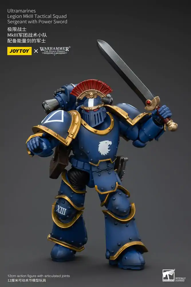 Warhammer The Horus Heresy Figurka Akcji 1/18 Legion Ultramarines MKIII Tactical Squad Sierżant z Power Sword 12 cm zdjęcie produktu