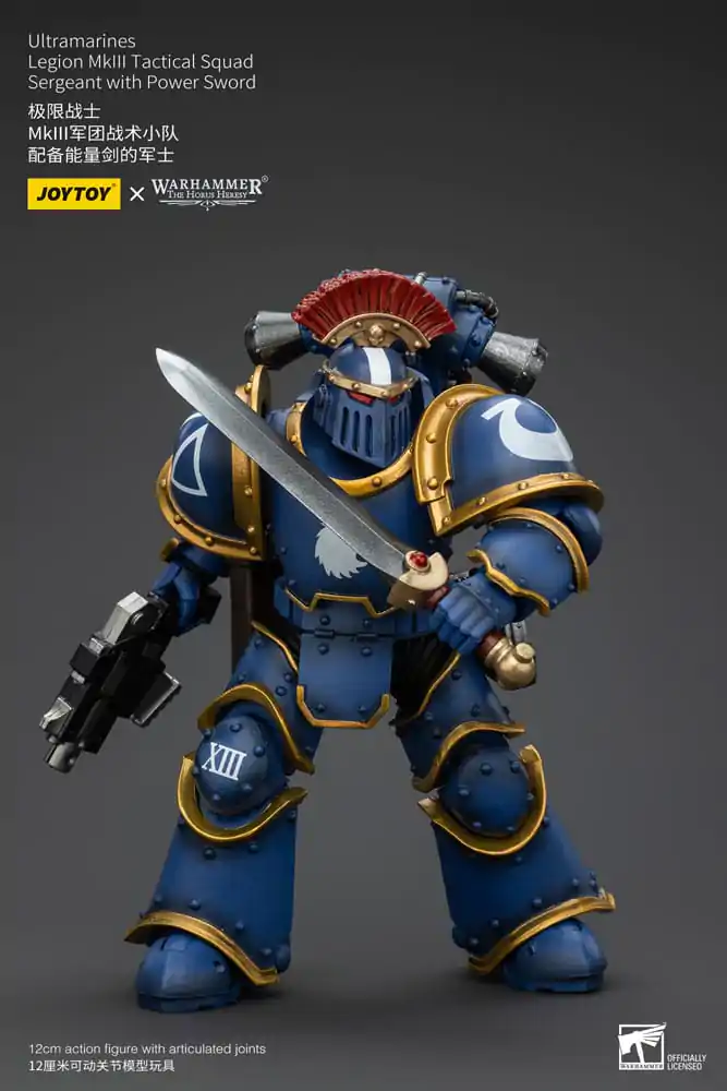 Warhammer The Horus Heresy Figurka Akcji 1/18 Legion Ultramarines MKIII Tactical Squad Sierżant z Power Sword 12 cm zdjęcie produktu