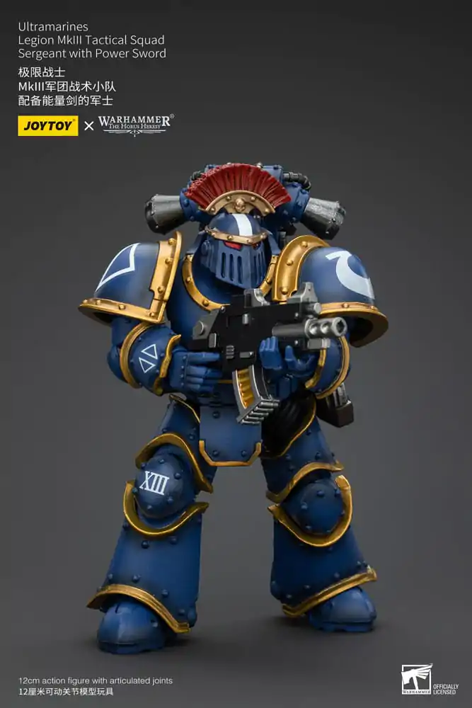 Warhammer The Horus Heresy Figurka Akcji 1/18 Legion Ultramarines MKIII Tactical Squad Sierżant z Power Sword 12 cm zdjęcie produktu