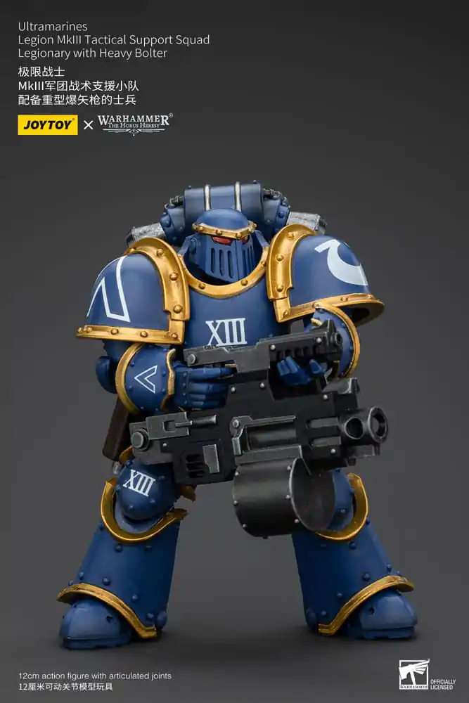 Warhammer The Horus Heresy Figurka Akcji 1/18 Ultramarines Legion MKIII Tactical Support Squad Legionista z Ciężkim Bolterem 12 cm zdjęcie produktu