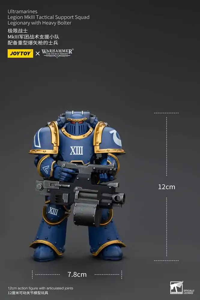 Warhammer The Horus Heresy Figurka Akcji 1/18 Ultramarines Legion MKIII Tactical Support Squad Legionista z Ciężkim Bolterem 12 cm zdjęcie produktu