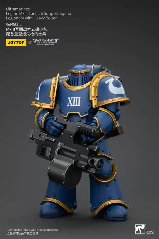 Warhammer The Horus Heresy Figurka Akcji 1/18 Ultramarines Legion MKIII Tactical Support Squad Legionista z Ciężkim Bolterem 12 cm zdjęcie produktu