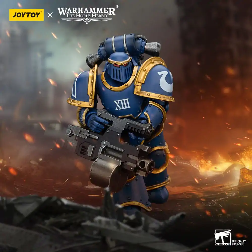 Warhammer The Horus Heresy Figurka Akcji 1/18 Ultramarines Legion MKIII Tactical Support Squad Legionista z Ciężkim Bolterem 12 cm zdjęcie produktu