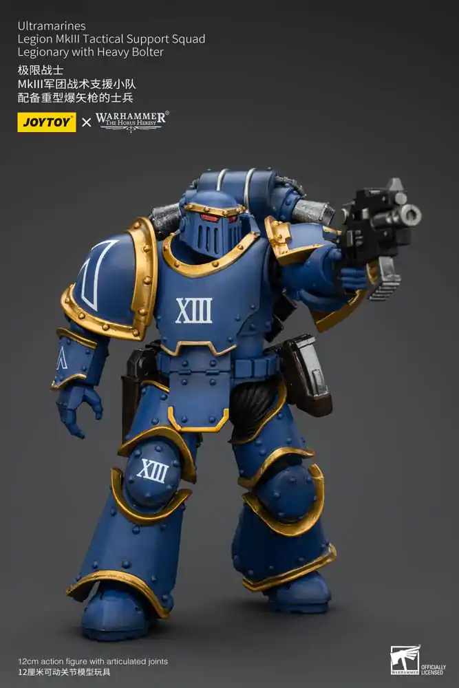 Warhammer The Horus Heresy Figurka Akcji 1/18 Ultramarines Legion MKIII Tactical Support Squad Legionista z Ciężkim Bolterem 12 cm zdjęcie produktu