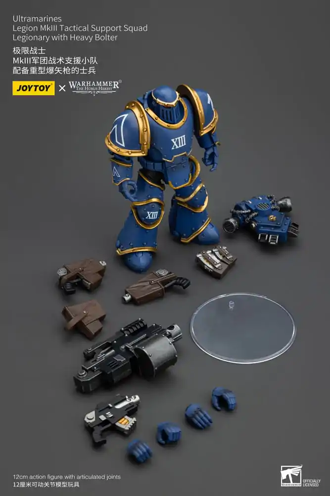 Warhammer The Horus Heresy Figurka Akcji 1/18 Ultramarines Legion MKIII Tactical Support Squad Legionista z Ciężkim Bolterem 12 cm zdjęcie produktu