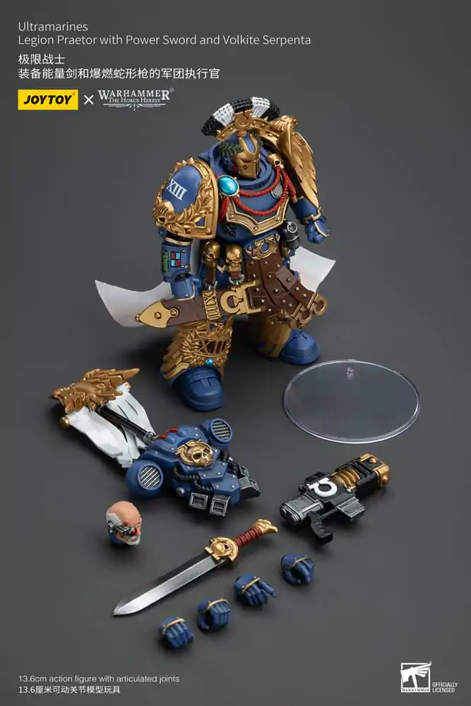 Warhammer The Horus Heresy Figurka Akcji 1/18 Ultramarines Legion Praetor z mieczem energetycznym i Volkite Serpenta 12 cm zdjęcie produktu