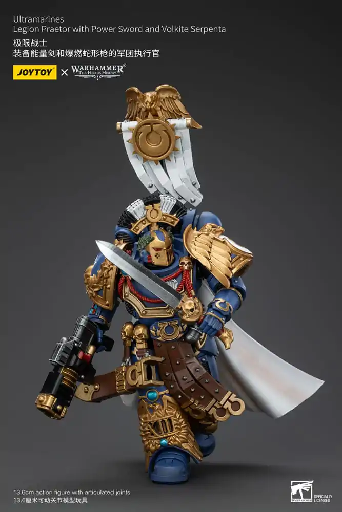 Warhammer The Horus Heresy Figurka Akcji 1/18 Ultramarines Legion Praetor z mieczem energetycznym i Volkite Serpenta 12 cm zdjęcie produktu