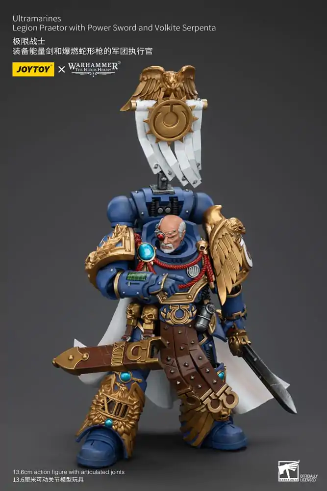 Warhammer The Horus Heresy Figurka Akcji 1/18 Ultramarines Legion Praetor z mieczem energetycznym i Volkite Serpenta 12 cm zdjęcie produktu