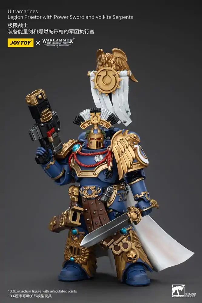 Warhammer The Horus Heresy Figurka Akcji 1/18 Ultramarines Legion Praetor z mieczem energetycznym i Volkite Serpenta 12 cm zdjęcie produktu