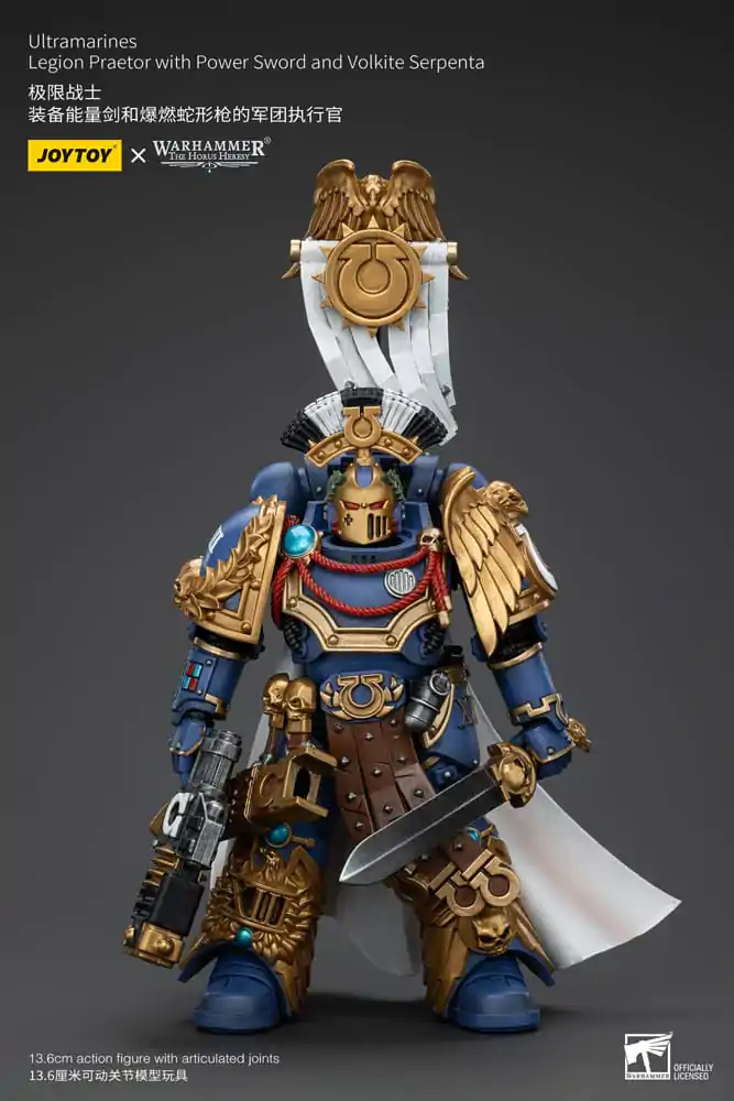 Warhammer The Horus Heresy Figurka Akcji 1/18 Ultramarines Legion Praetor z mieczem energetycznym i Volkite Serpenta 12 cm zdjęcie produktu