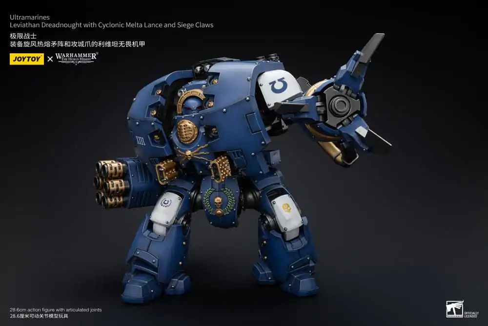 Warhammer The Horus Heresy Figurka Akcji 1/18 Ultramarines Leviathan Dreadnought z Cyclonic Melta Lance And Siege Claws 29 cm zdjęcie produktu