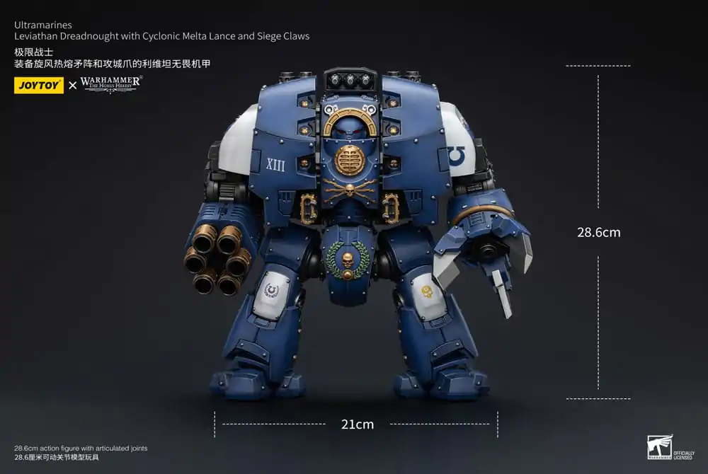 Warhammer The Horus Heresy Figurka Akcji 1/18 Ultramarines Leviathan Dreadnought z Cyclonic Melta Lance And Siege Claws 29 cm zdjęcie produktu