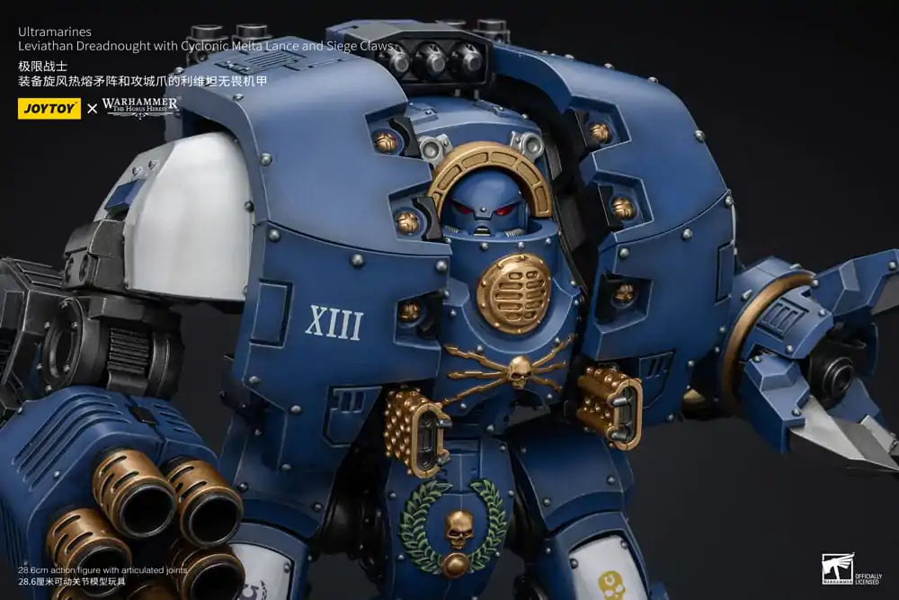 Warhammer The Horus Heresy Figurka Akcji 1/18 Ultramarines Leviathan Dreadnought z Cyclonic Melta Lance And Siege Claws 29 cm zdjęcie produktu