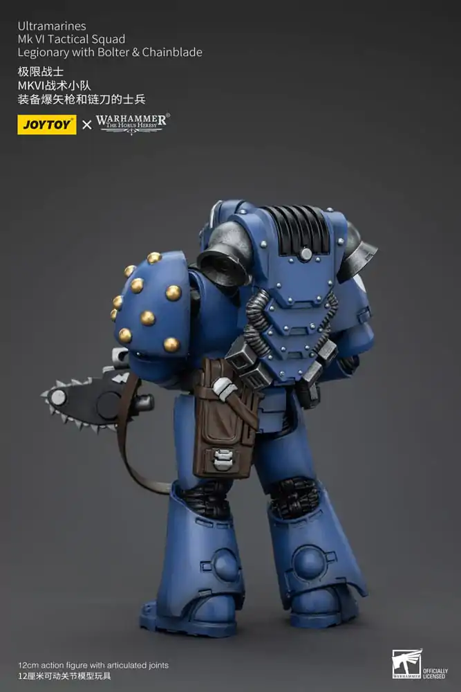 Warhammer The Horus Heresy Figurka Akcji 1/18 Ultramarines MK VI Tactical Squad Legionista z Bolterem i Piłą Łańcuchową 12 cm zdjęcie produktu