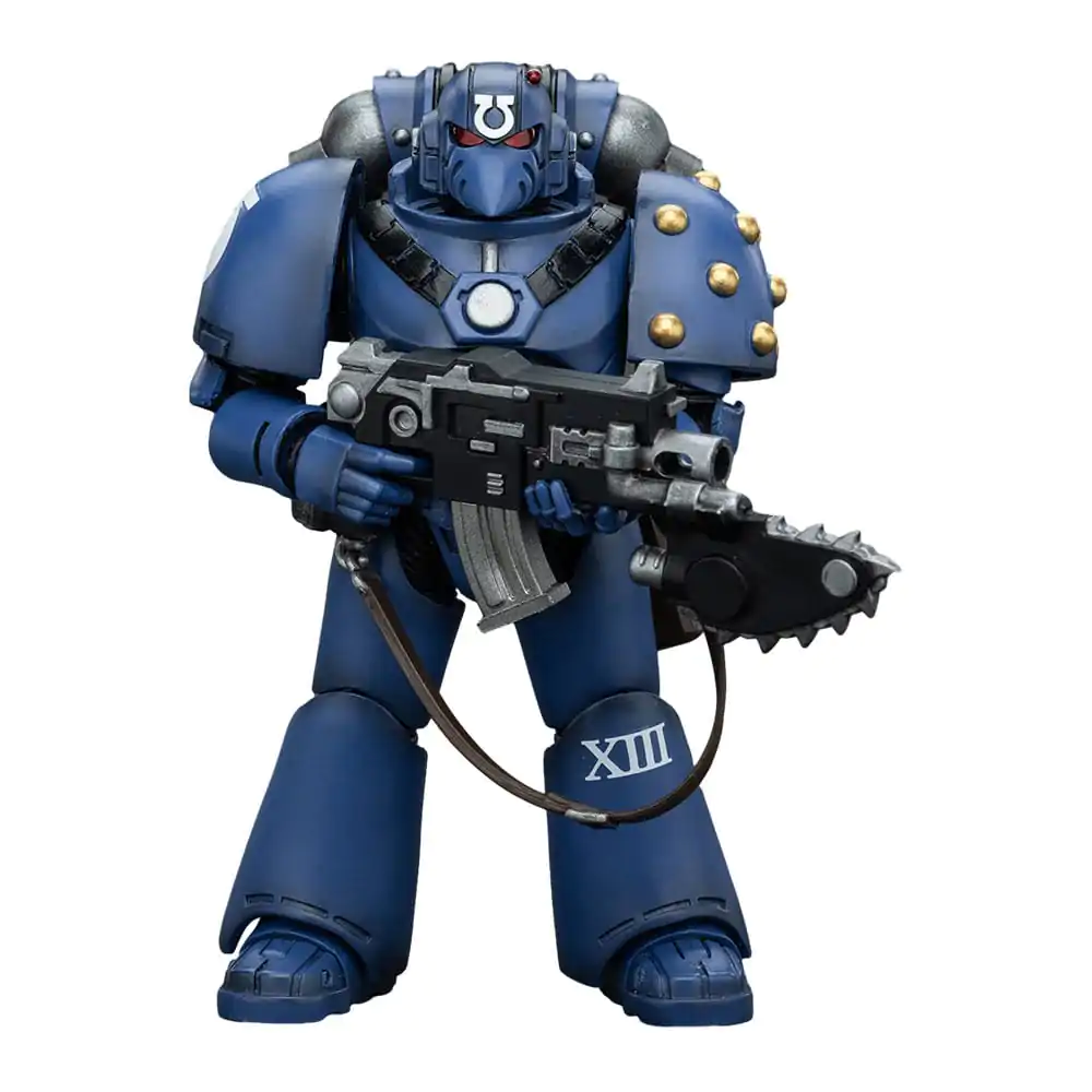 Warhammer The Horus Heresy Figurka Akcji 1/18 Ultramarines MK VI Tactical Squad Legionista z Bolterem i Piłą Łańcuchową 12 cm zdjęcie produktu