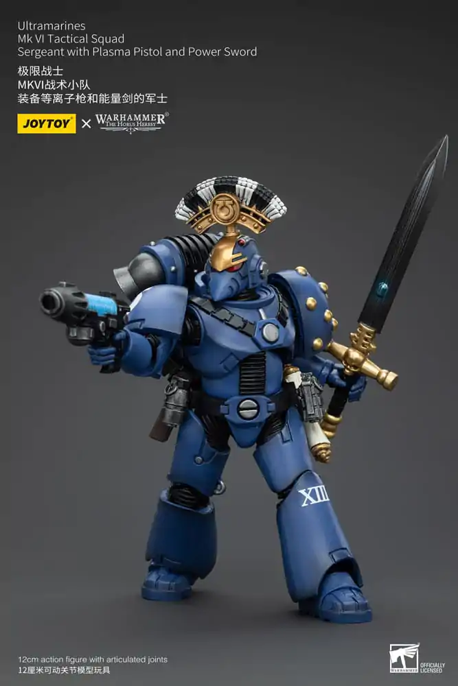 Warhammer The Horus Heresy Figurka Akcji 1/18 Ultramarines MK VI Tactical Squad Sierżant z Plasma Pistol i Power Sword 12 cm zdjęcie produktu