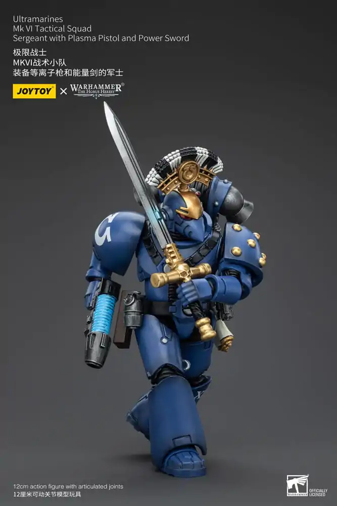 Warhammer The Horus Heresy Figurka Akcji 1/18 Ultramarines MK VI Tactical Squad Sierżant z Plasma Pistol i Power Sword 12 cm zdjęcie produktu