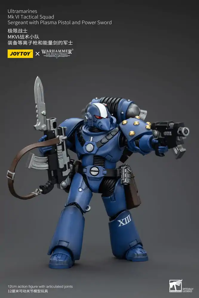 Warhammer The Horus Heresy Figurka Akcji 1/18 Ultramarines MK VI Tactical Squad Sierżant z Plasma Pistol i Power Sword 12 cm zdjęcie produktu