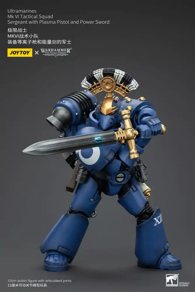 Warhammer The Horus Heresy Figurka Akcji 1/18 Ultramarines MK VI Tactical Squad Sierżant z Plasma Pistol i Power Sword 12 cm zdjęcie produktu