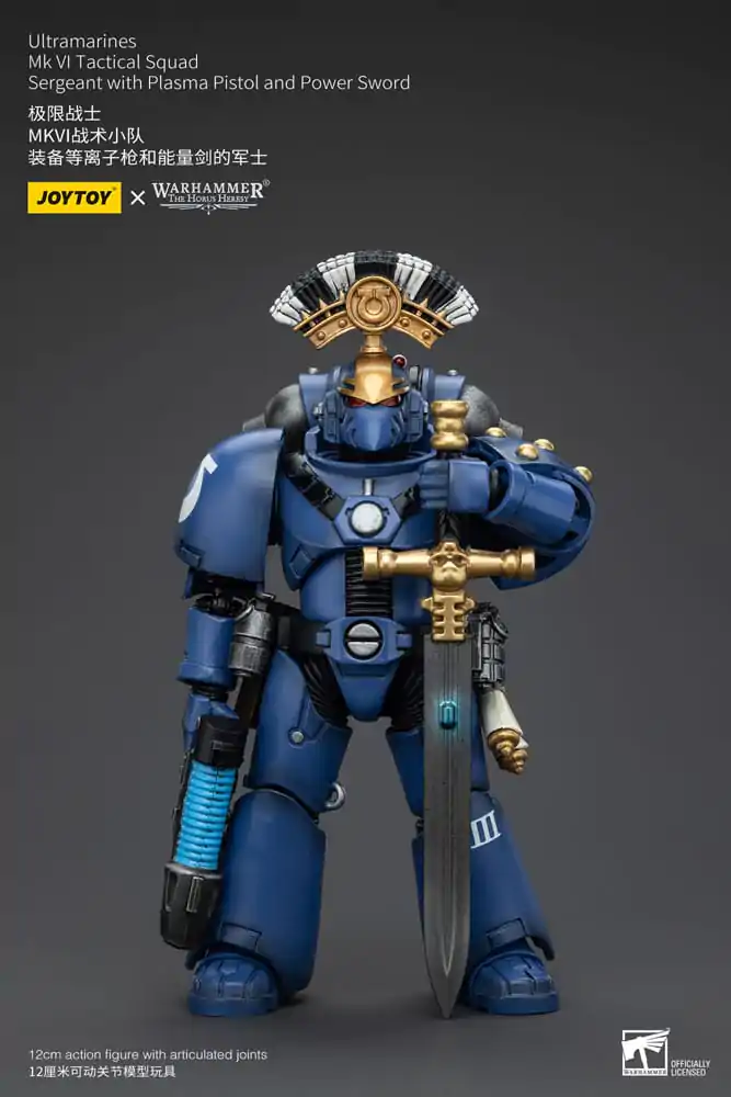 Warhammer The Horus Heresy Figurka Akcji 1/18 Ultramarines MK VI Tactical Squad Sierżant z Plasma Pistol i Power Sword 12 cm zdjęcie produktu