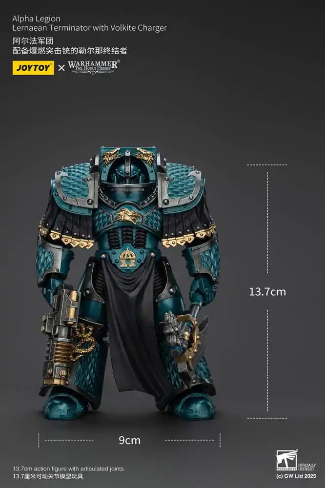 Warhammer The Horus Heresy Figurka Akcji Alpha Legion Lernaean Terminator z Volkite Charger 20 cm zdjęcie produktu