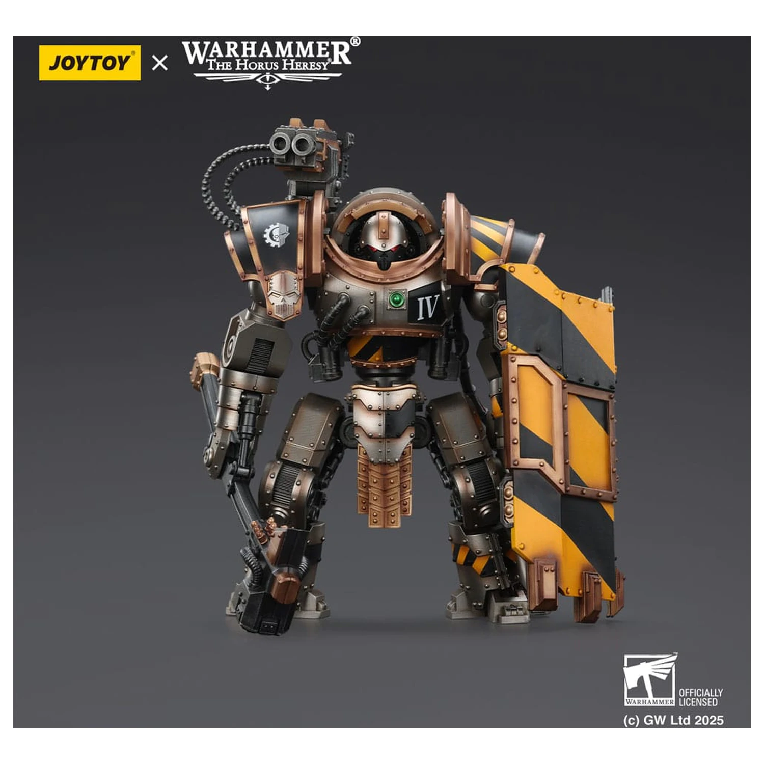 Warhammer The Horus Heresy figurka akcji Iron Warriors Iron Circle Domitar-Ferrum Class Battle-automata z Karceri Battle Shield 24 cm zdjęcie produktu