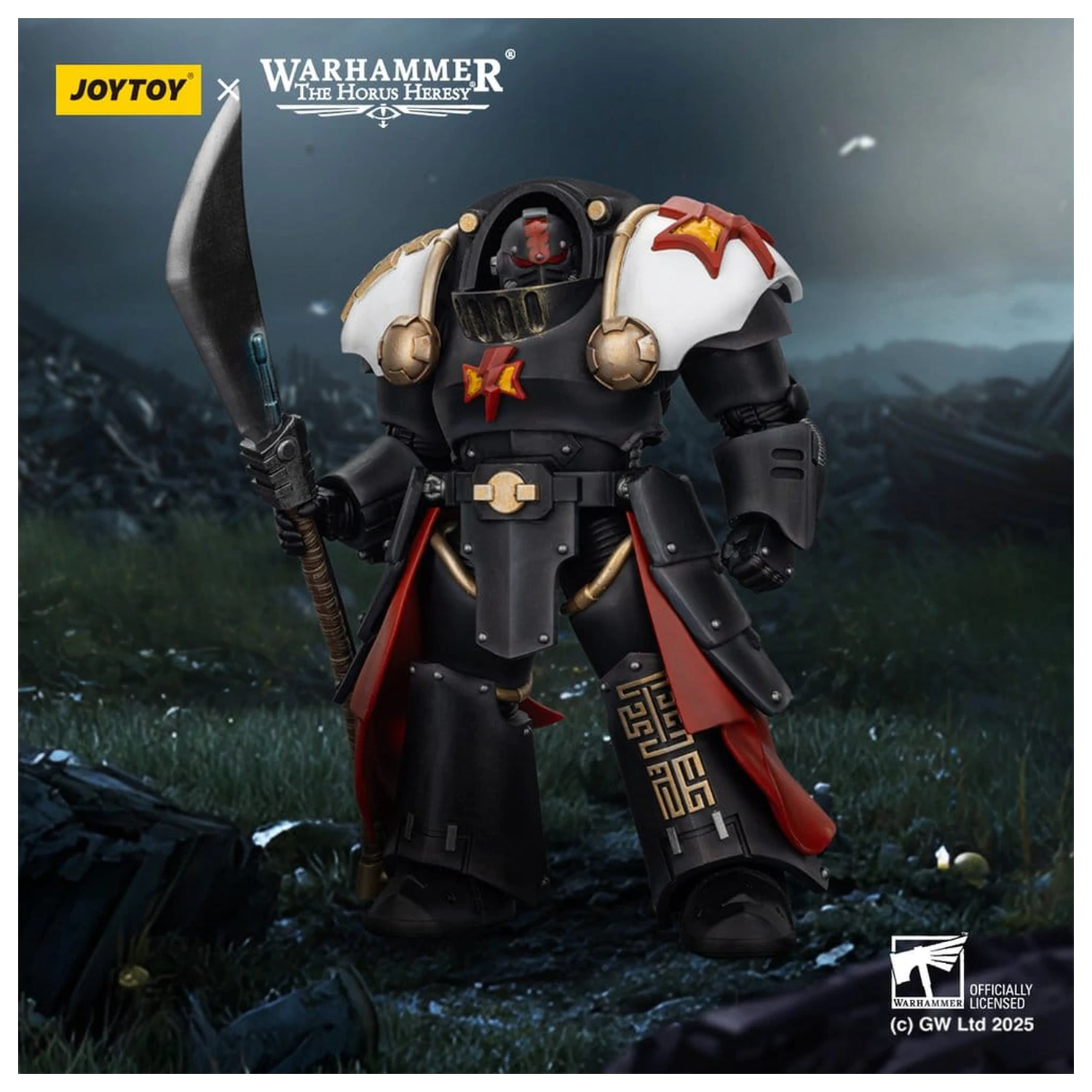 Warhammer The Horus Heresy figurka akcji White Scars Ebon Keshig Terminator 2 z Power Glaive 13 cm zdjęcie produktu