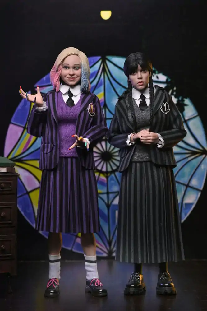 Wednesday Figurki Akcji 2 Pack Wednesday Addams (Nevermore Uniform) i Enid 20 cm zdjęcie produktu