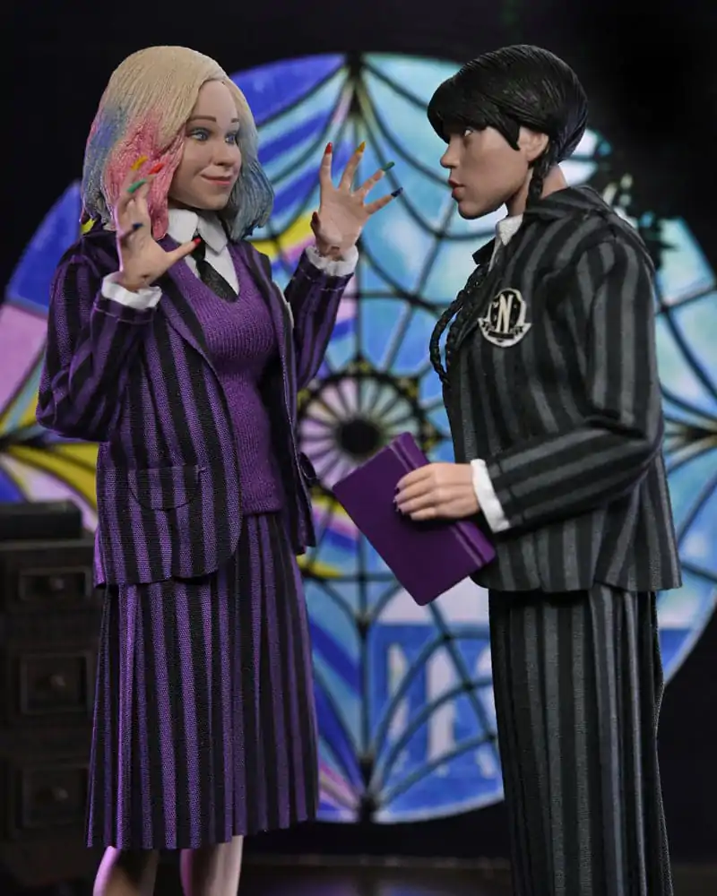 Wednesday Figurki Akcji 2 Pack Wednesday Addams (Nevermore Uniform) i Enid 20 cm zdjęcie produktu