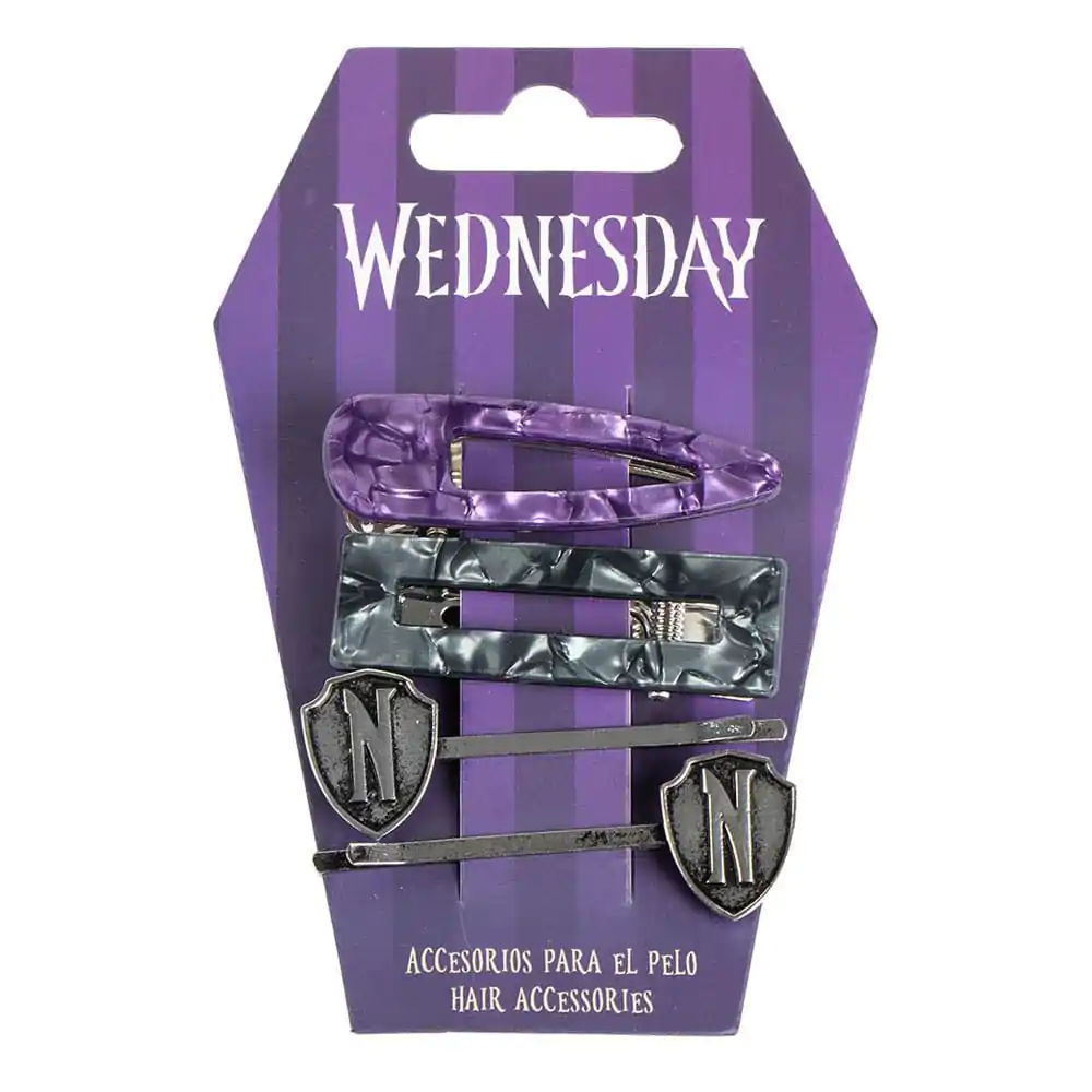 Wednesday Akcesoria do Włosów 4 sztuki Purple & Black zdjęcie produktu