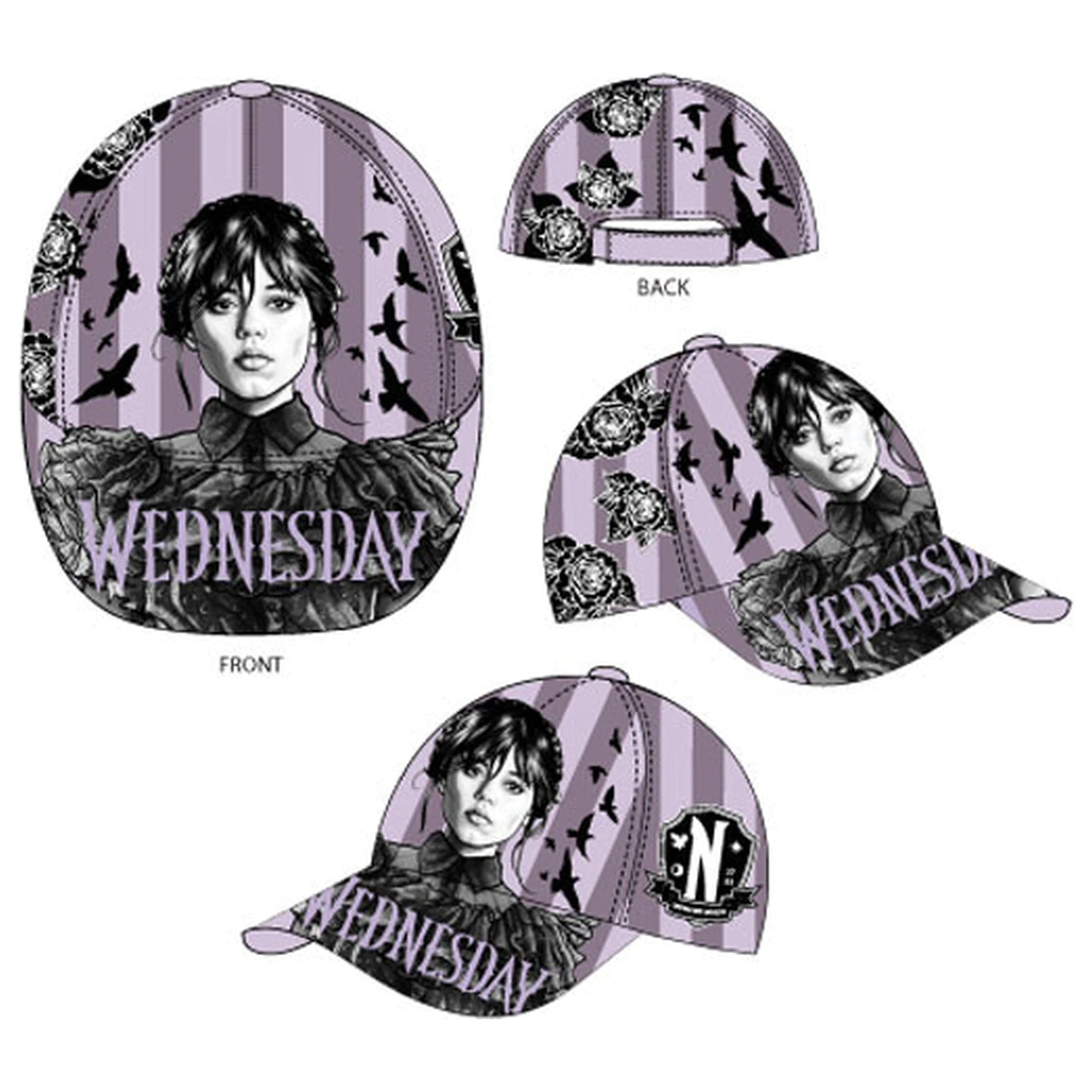 Wednesday Raven czapka baseballowa dla dzieci 52 cm zdjęcie produktu