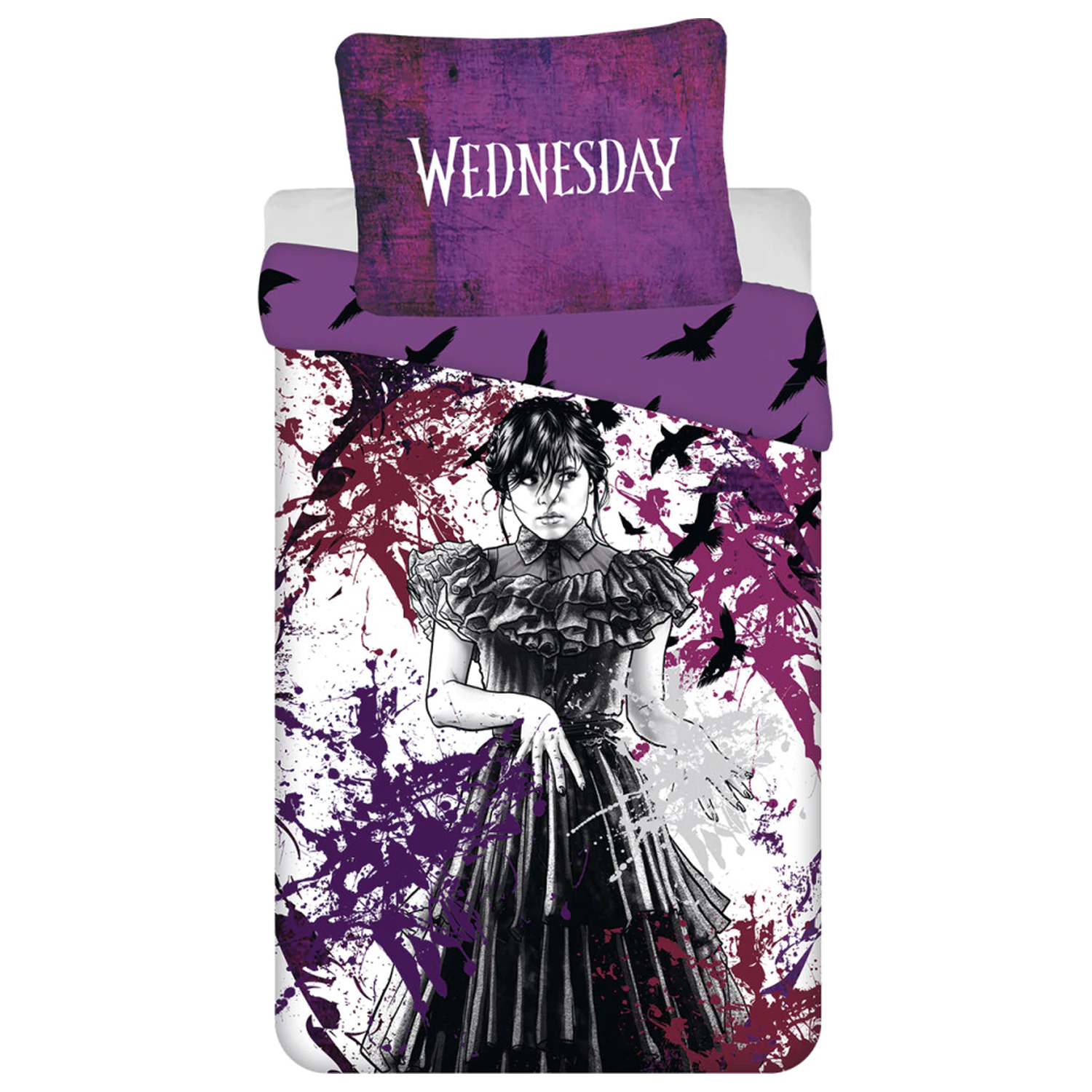 Wednesday Raven Poszewka na kołdrę z mikrofibry zdjęcie produktu