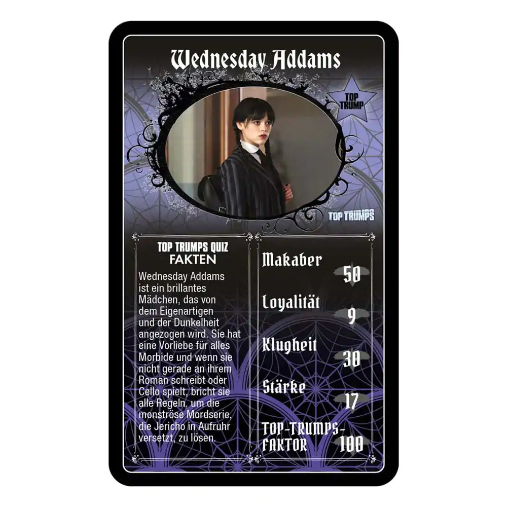 Wednesday Card Game Top Trumps *German Version* - Gra Karciana zdjęcie produktu