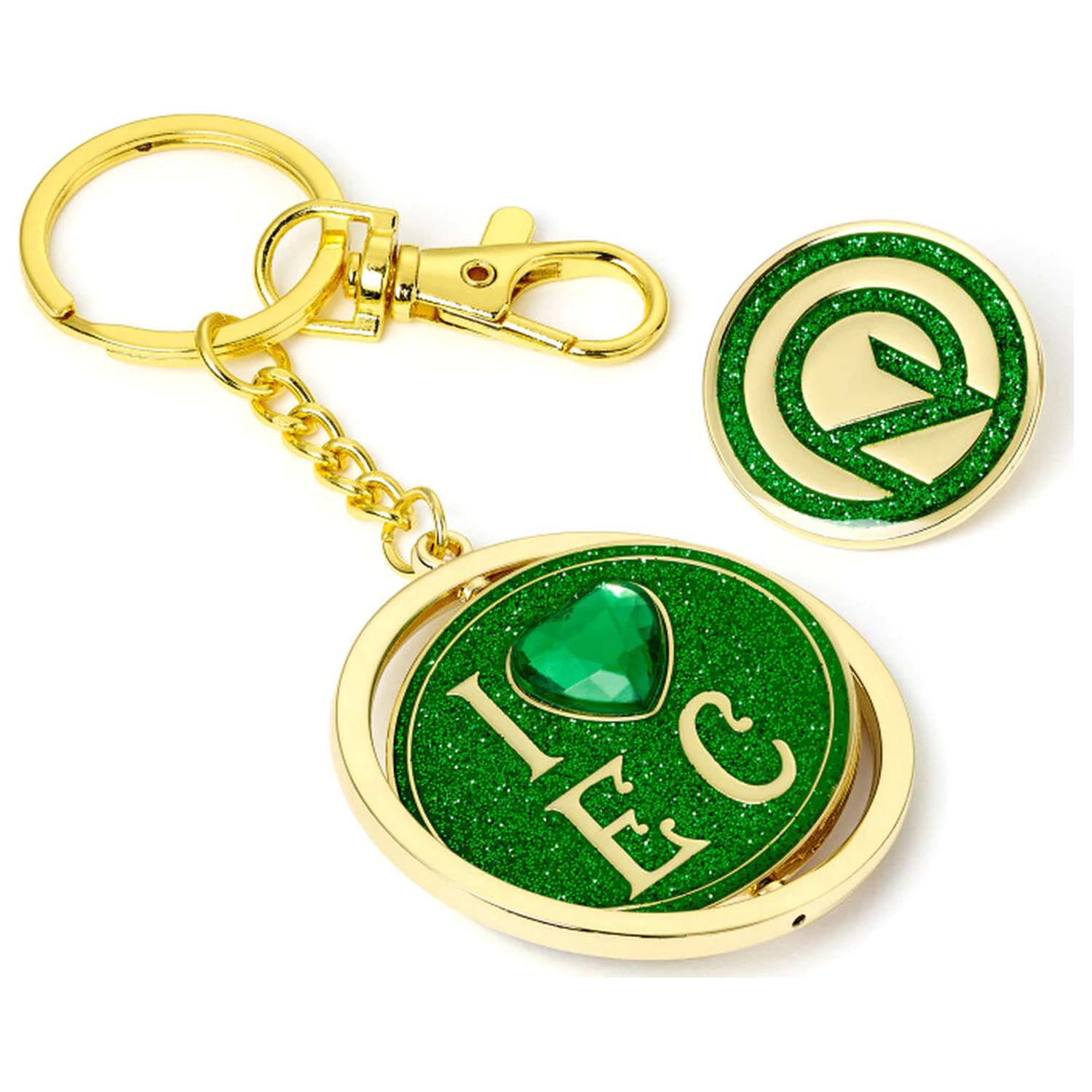 Wicked I love Emerald City Oz Logo zestaw upominkowy: brelok i przypinka (pin badge) zdjęcie produktu