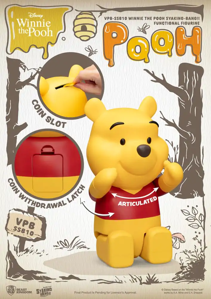 Winnie the Pooh Syaking Bang figurka akcji skarbonka Winnie the Pooh 31 cm zdjęcie produktu